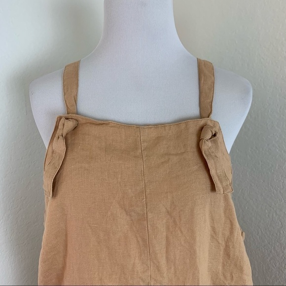 NWT Tavik Standoff Romper Linen Rayon Size Small Sand Shorts Pockets - Picture 11 of 14
